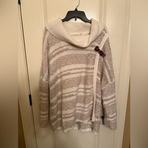 Calvin Klein Women's Striped Cowl Neck Sweater